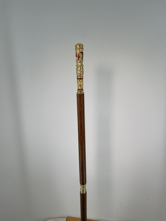 Abbot's Staff, Gilding and Enamels, Height 143 cm