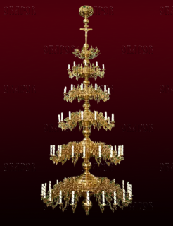 Chandelier, 5 tiers, 76 candles (No. 33)