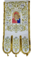 Embroidered Banners (Pair) New Embroidery, Embroidered Icon, Cross Without Embroidery