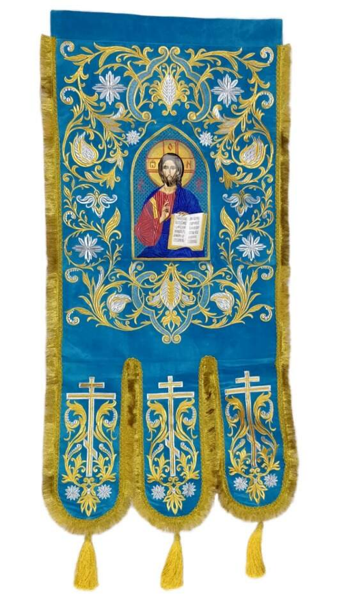 Embroidered Banners (Pair) New Embroidery, Embroidered Icon, Cross Without Embroidery