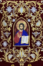 Embroidered Banners (Pair) New Embroidery, Embroidered Icon, Cross Without Embroidery