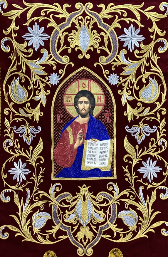 Embroidered Banners (Pair) New Embroidery, Embroidered Icon, Cross Without Embroidery