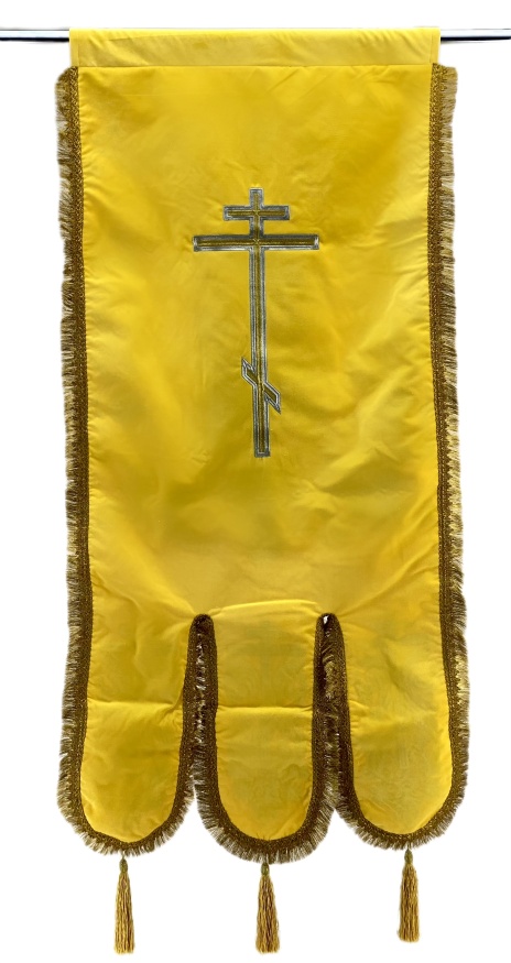 Embroidered Banners (Pair) New Embroidery, Embroidered Icon, Cross Without Embroidery