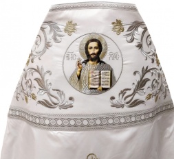 Priest Vestments, Embroidered on Gabardine, "Rose" Embroidery with Sewn-on Galloon