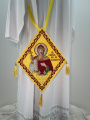 Embroidered episcopal staff with an icon of Saint Equal-to-the-Apostles Prince Vladimir