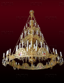 Chandelier with Choros, 3 Tiers 52 Candles (No. 47)
