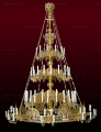 Chandelier with Choros, 3 Tiers 52 Candles (No. 47)