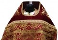 Priest Vestment Combined from Brocade "Kyiv Cross" with Embroidered Epitrachelion, Embroidery "New Embroidery"