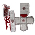 Priest Vestment Combined Brocade "Kyiv Cross" with Embroidered Epitrachelion, Pattern "New Embroidery"