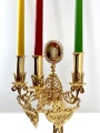 Paschal Triple Candle Holder with Icon