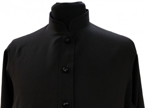 Cassock with Embroidery, Black, Dress Type, Tiar Fabric