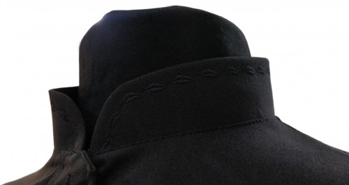 Cassock with Embroidery, Black, Dress Type, Tiar Fabric