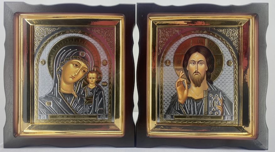 Icons "Wedding Couple" (Byzantium silver) 31×28cm