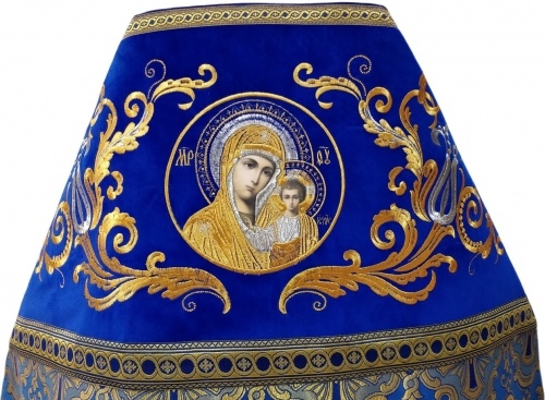 Priest Vestments Combined from Brocade, with Embroidered Epitrachelion, Embroidery "New Pattern"