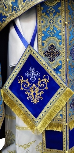 Priest Vestments Combined from Brocade, with Embroidered Epitrachelion, Embroidery "New Pattern"