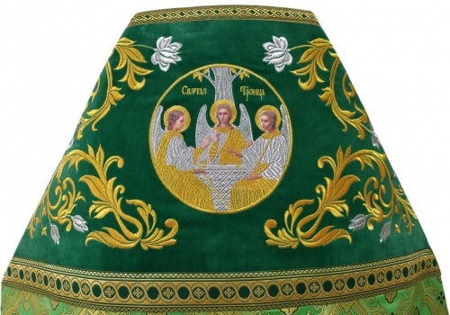 Priest Vestment Combined Brocade "Kyiv Cross" with Embroidered Epitrachelion, Embroidery "Rose"
