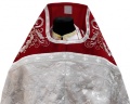 Priest Vestments, Combined Brocade "Byzantine Cross", with Embroidered Epitrachelion, Pattern "New Embroidery"