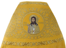 Priest Vestments, Embroidered on Aloba, Embroidery "Circle" with Embroidered Galloon