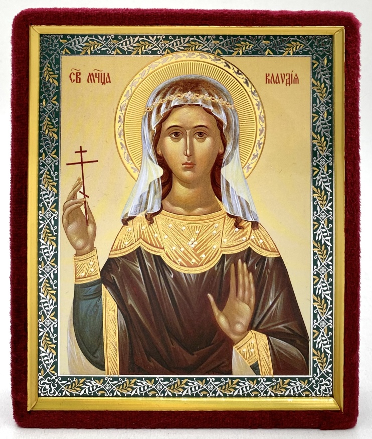 Icon of Saint Venerable Claudia of Rome 15x12