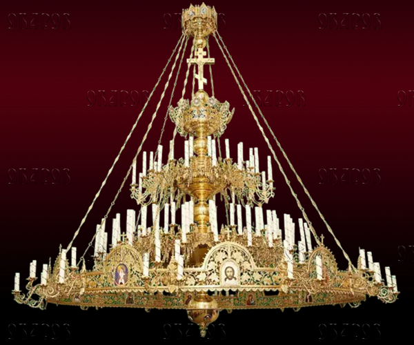 Chandelier with Choros, 2 Tiers, 117 Candles (No. 60)