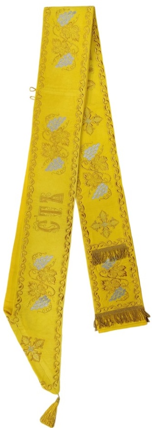 Double Orar "Grapevine" with Embroidered Galloon, Velvet