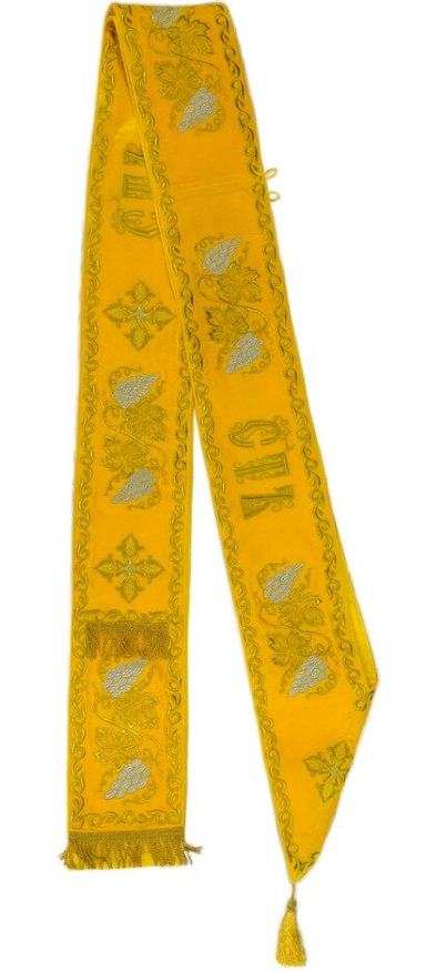 Double Orar "Grapevine" with Embroidered Galloon, Velvet