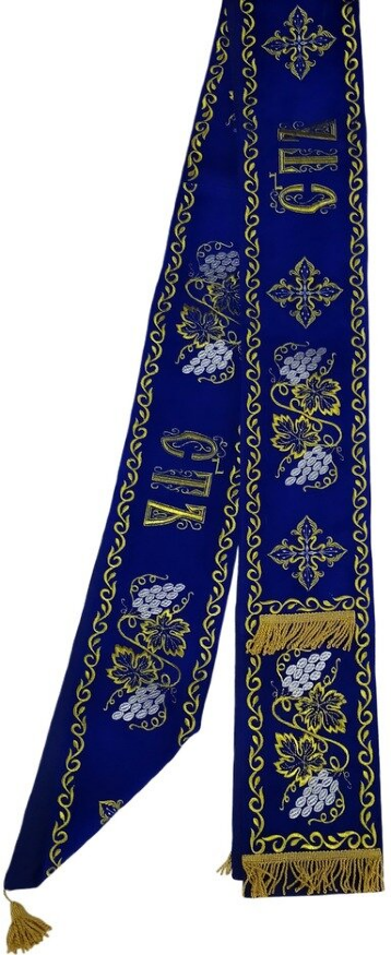 Double Orar "Grapevine" with Embroidered Galloon, Velvet