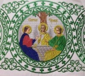 Priest Vestments, Embroidered on Gabardine, Embroidery "Kolo" with Sewn-On Galloon