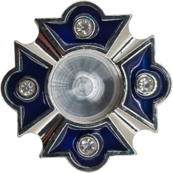 Capsule with Enamel Ø4cm Blue Enamel White KSR