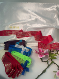 Belt with Prayer, Gold Print, Ukrainian Language