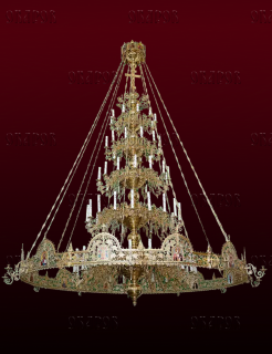 Five-tier Panikadilo for 76 candles with Choros for 12 candles No. 59