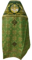 Priest Vestments Combined Brocade "Kyiv Cross" with Embroidered Collar, Embroidery "New Pattern"