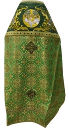 Priest Vestments Combined Brocade "Kyiv Cross" with Embroidered Collar, Embroidery "New Pattern"