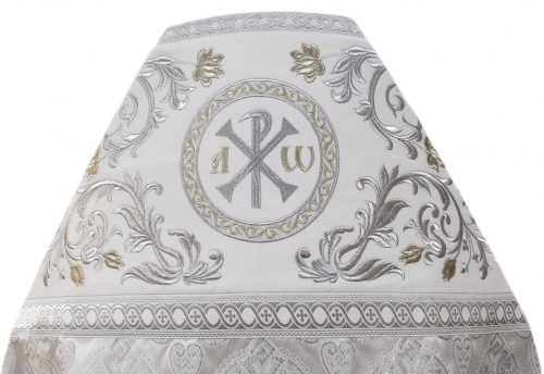 Priest Vestments Combined Brocade "Flory Cross" with Embroidered Epitrachelion, Embroidery "Rose"