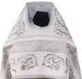 Priest Vestments Combined Brocade "Flory Cross" with Embroidered Epitrachelion, Embroidery "Rose"
