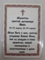 Laminated Icon of Saint Martyr Nika