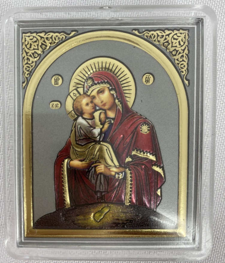 Icon on Plaster and Stand, in Plexiglass