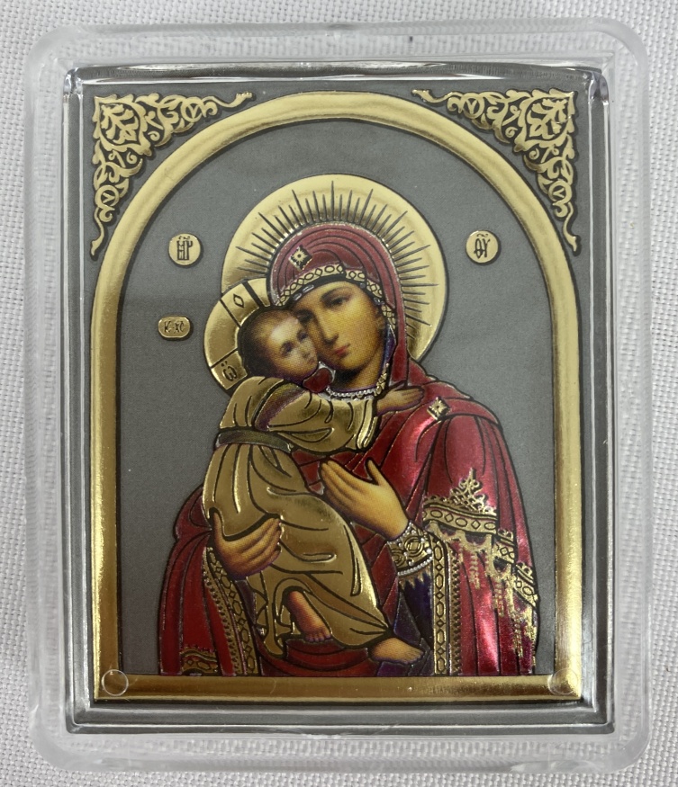 Icon on Plaster and Stand, in Plexiglass