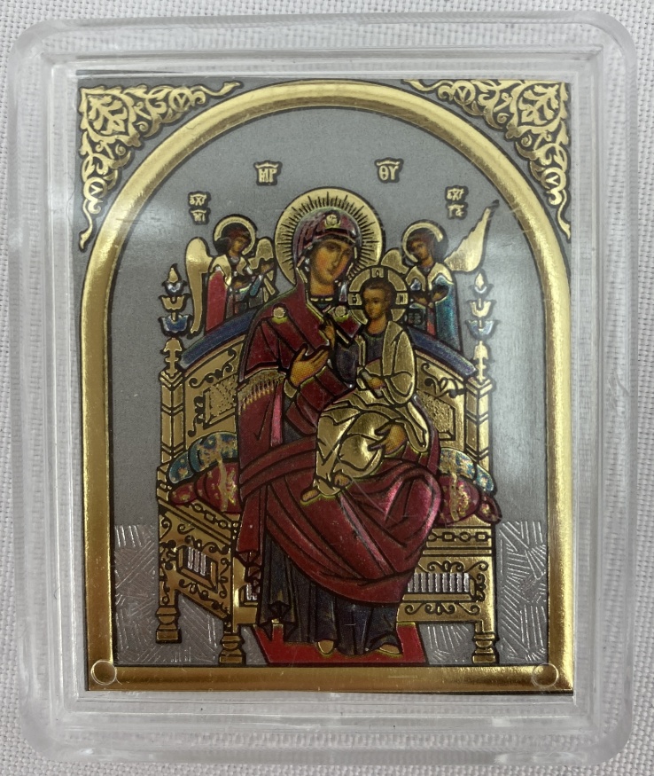Icon on Plaster and Stand, in Plexiglass