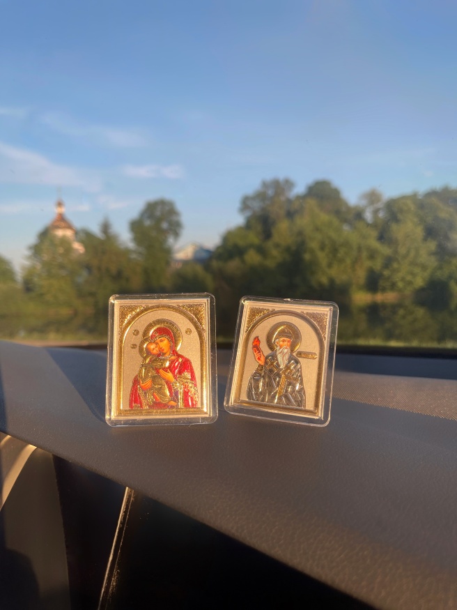 Icon on Plaster and Stand, in Plexiglass