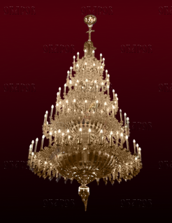 Chandelier, 5 tiers, 108 candles (No. 62)