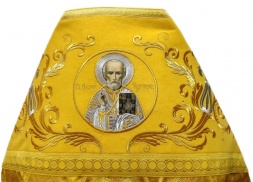 Priest Vestments, Combined Brocade "Kyiv Cross", with Embroidered Epitrachelion, Embroidery "New Pattern"