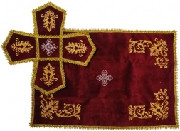 Priest Vestments Combined from Brocade with Embroidered Epitrachelion, New Embroidery