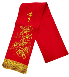 Bookmark "Bouquet with Galloon" red