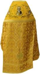 Priest Vestments Combined Brocade "Kyiv Cross" with Embroidered Epitrachelion, Embroidery "New Pattern"