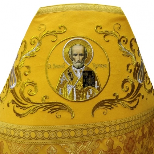 Priest Vestments Combined Brocade "Kyiv Cross" with Embroidered Epitrachelion, Embroidery "New Pattern"