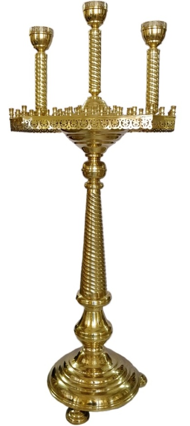 Candelabrum for 82 candles with three oil lamps No. 10-1