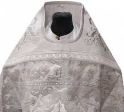 Priest Vestment Combined from Brocade "Openwork Cross" with Embroidered Epitrachelion, Pattern "New Embroidery"