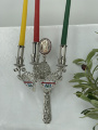 Paschal Three-Branched Candlestick with Icon No.16, nickel, 29x11cm