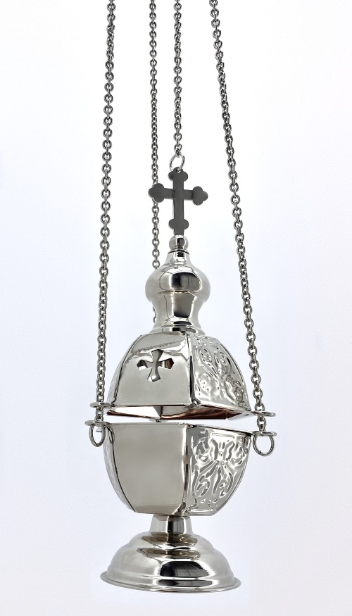 Hexagonal Censer, Silver, Without Bells